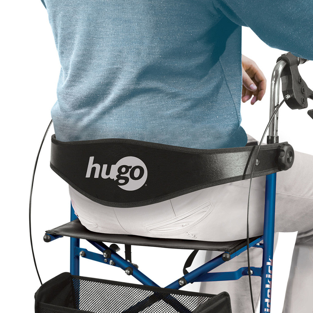 Hugo Sidekick Side-Folding 4-Wheel Rollator with Seat