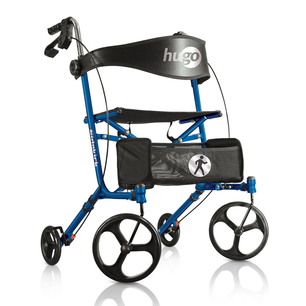 Hugo Sidekick Side-Folding 4-Wheel Rollator with Seat