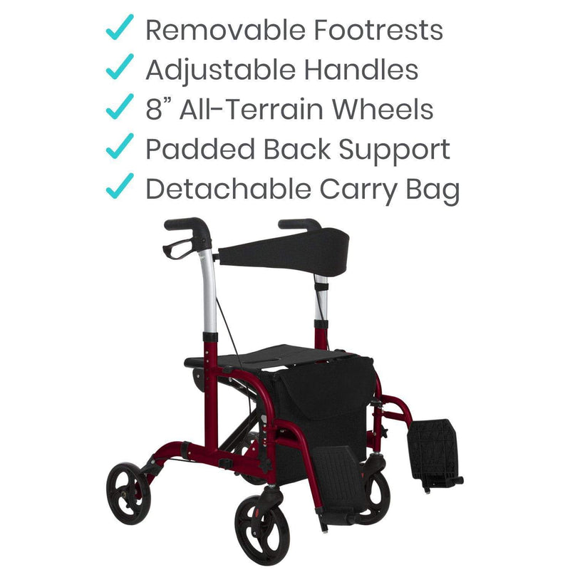 Rollator Wheelchair Hybrid Tycon Medical